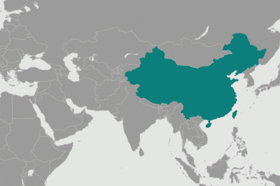 China located on mainland Asia