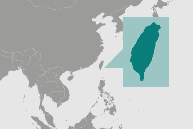 Chinese Taipei located near the Philippines and China